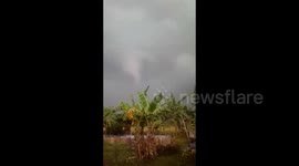 tornado damaged dozens of homes in probolinggo district