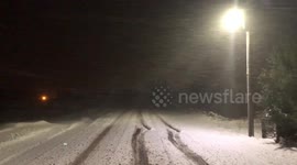 Wind whipping the snow