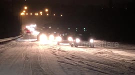 Cars struggling to get up the stocks bridge bypass