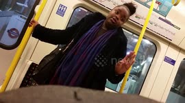Young woman on Tube gets on at Euston Square and wants to go to Euston Square