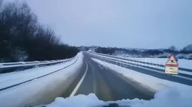 A30 under a white blanket at 7am, March 19