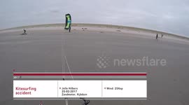VERY BAD kitesurfing accident, Zandmotor The Netherlands