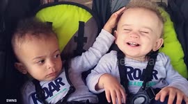 These mixed-race boys are actually TWINS