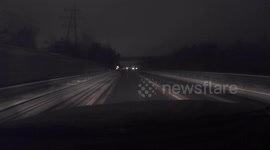 Dash-cam footage shows high-speed motorway crash near Reading