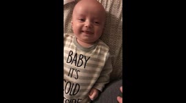 Baby giggle when joking around