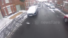 Cycling on Clear Roads, Snowy Pavements Bournemouth