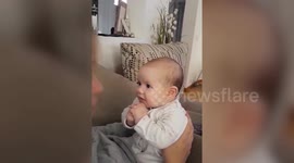 Baby's adorable reaction to mum singing Disney songs