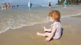 One-year-old girl knocked down by wave on Gold Coast