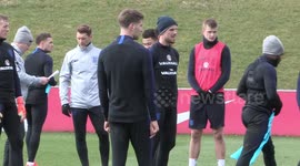 Kyle Walker and John Stones show off funny dancing in England training