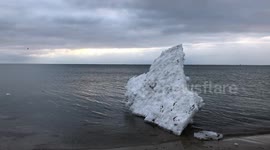 An Iceberg Strands at Chatham, Cape Cod