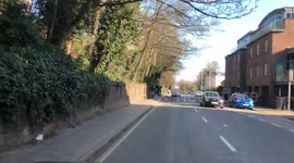 Car shoots out from junction without looking