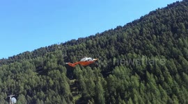118 helicopter (Alpine rescue) in action Part 2- North of Italy (Vallelunga) in a sunny day