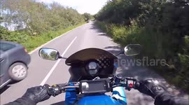 Motorcycle crash (Target fixation) GoPro