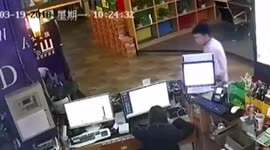 Exploding fridge nearly takes out customer at internet cafe