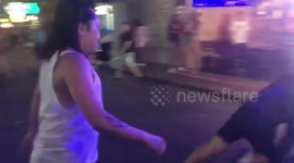 Sickening footage of tourist attacked in Thai red light district