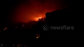 Podgora fire in forest behind Sirena hotel 18.6.2017 around 3:30 am