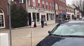 1st video Panera  Princeton Armed person inside