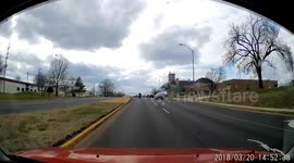 Honda Element Dash Cam - Motorcycle Crash - 03/20/2018