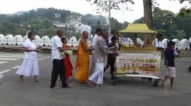 Buddisht Ceromony in the streets of Kandy, Sri Lanka - March 2, 2018