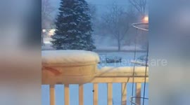 Time-lapse showing build-up of Nor’easter snow