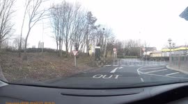 Motorcyclist falls off bike