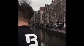 England fans in Amsterdam