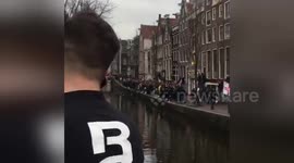 Newsflare Edit - England fans in Amsterdam