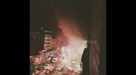 Hamilton Heights fire in Harlem, on the set of Motherless Brooklyn