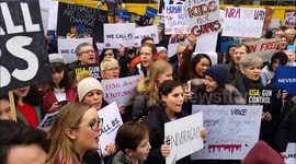March for Our Lives rally held outside US embassy in London
