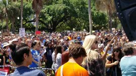 Stoneman Douglas student speaks to March for Our Lives participants in Orlando