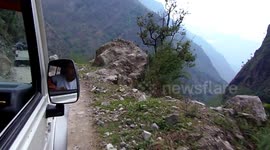 Crazy Road in the Himalayas of Nepal