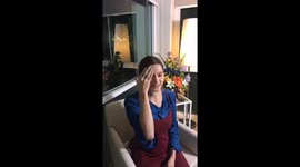 Woman has infected dermal filler squeezed out of forehead