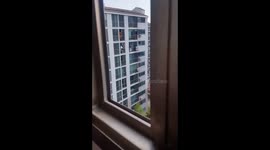 Firefighters kick teenage girl to safety