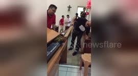 Churchgoers shocked to find PYTHON in organ