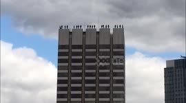 Artwork displayed on top of ITV studios in London to raise suicide awareness