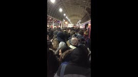 Cancelled trains and overcrowding at Paddington Station.