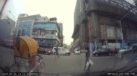 Accident at Banani bazar, Dhaka, Bangladesh on 24th March 2018