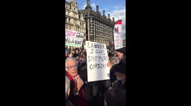 Protesters clash at anti-semitism rally outside Parliament