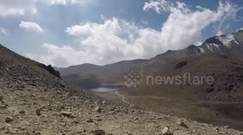 Timelapse of the Lago de la Luna in a Volcano crater, Mexico