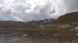 Timelapse of the Lago de la Luna in a Volcano crater, Mexico