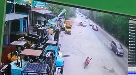 High-Speed Car Collision on the Busy Road