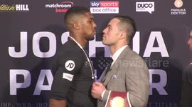 Intense! Joshua and Parker face-off ahead of Saturday night