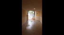 Hurricane Irma arriving and starting to show its ferocity