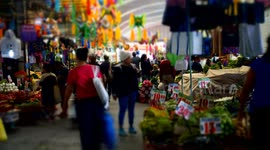 Timelapse of a Colourful Mexican Food Market