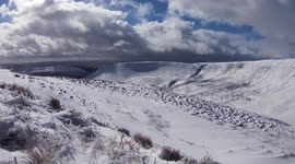 Brecon Beacons Snowy time lapse snow stormy Snowfall weather extreme mountains