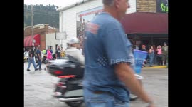 SD Sturgis dancing cop