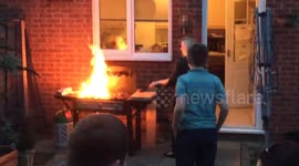 Summer BBQ ends in fire