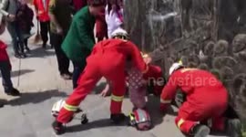 Firefighters rescue toddler trapped in drain