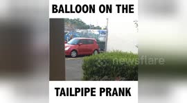 Newsflare Edit - Pranking a Colleague with a Balloon on Her Tail Pipe
