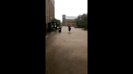 Severe weather flood Texas A&M University